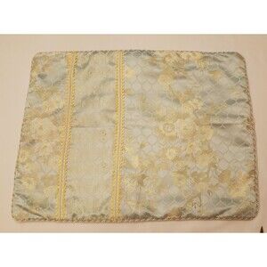CROSCILL Home 1- Pillow Sham Floral Gold and Blue Standard  Appx 19' x 25'